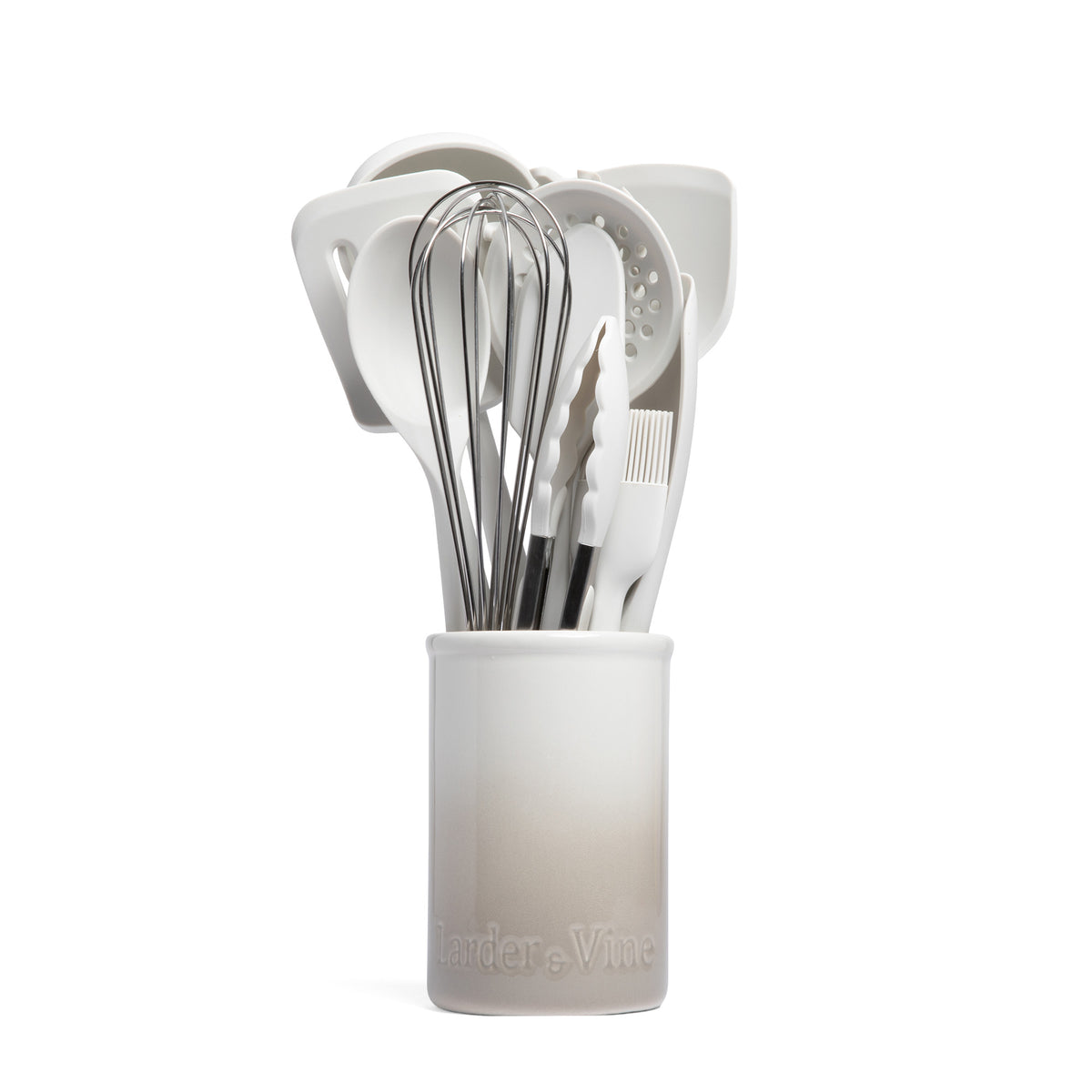 Kitchen Utensil Set with Ceramic Crock (12-Piece Set)