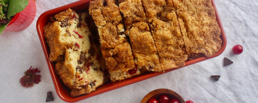 Chocolate Chip Cranberry Bread in Cabernet Loaf Pan