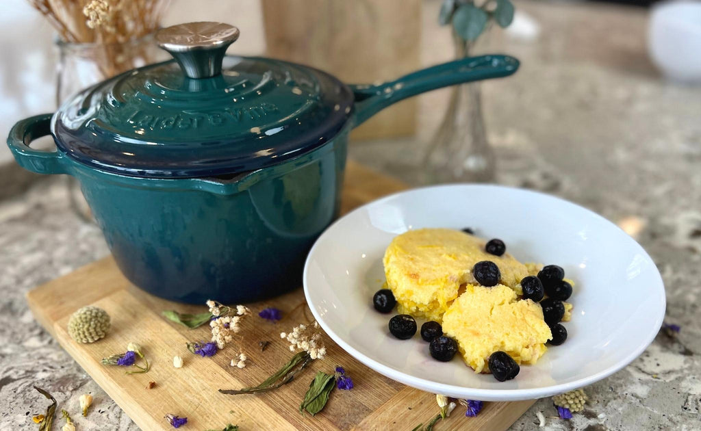 Lemon Blueberry Cake Pudding