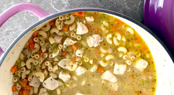 Chef Joe Sasto’s Stroganoff Pasta Melt with Sirloin, Caramelized Mushrooms & Mozzarella