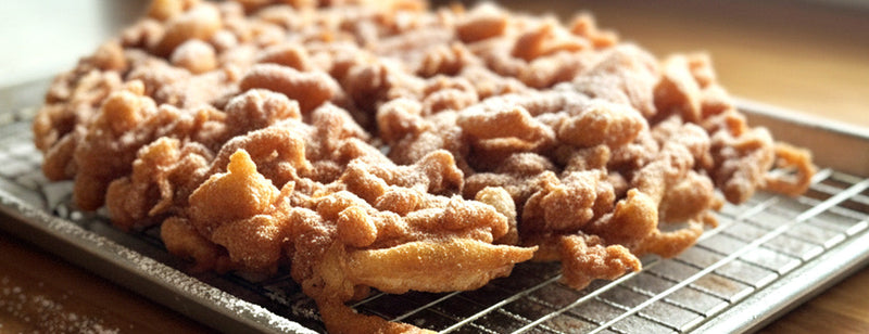 Chef Joe Sasto's Funnel Cake with Strawberry Dust