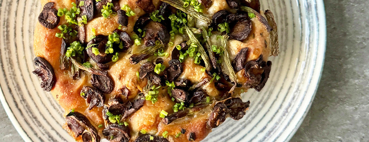 Chef Joe Sasto's Green Bean & Mushroom Gravy Focaccia