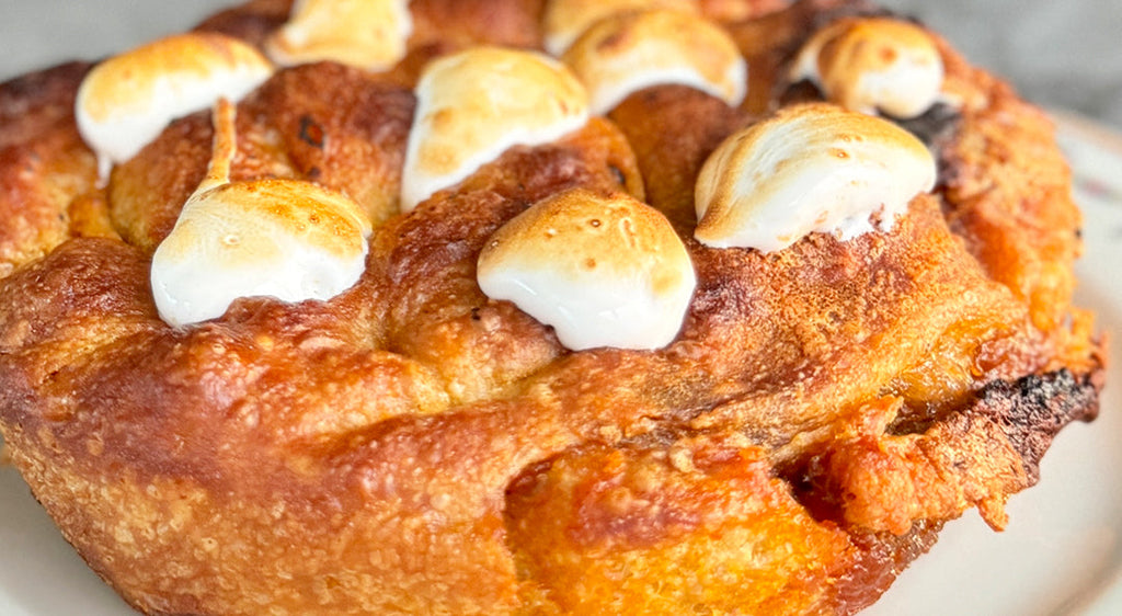 Chef Joe Sasto's Sweet Potato Focaccia with Marshmallow Fluff