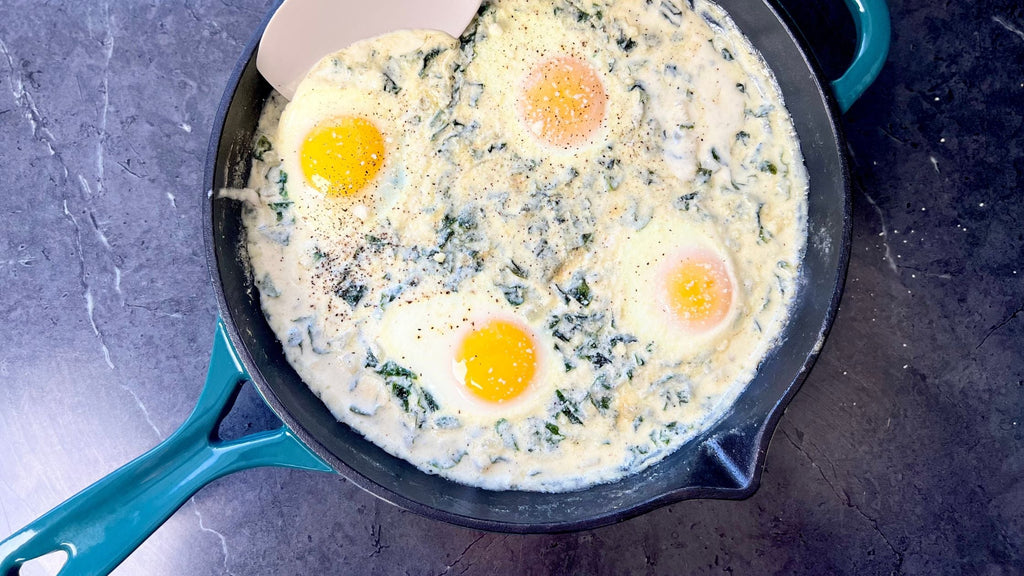 Creamy Spinach Eggs
