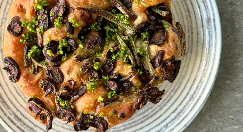 Chef Joe Sasto's Green Bean & Mushroom Gravy Focaccia