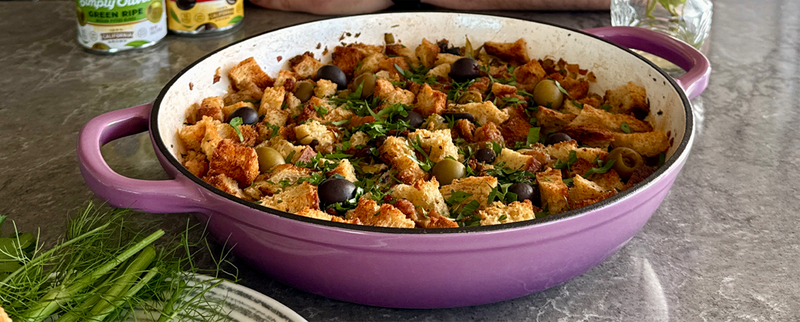 Chef Joe Sasto's Stuffing with Kalamata Olives, Fennel & Italian Sausage