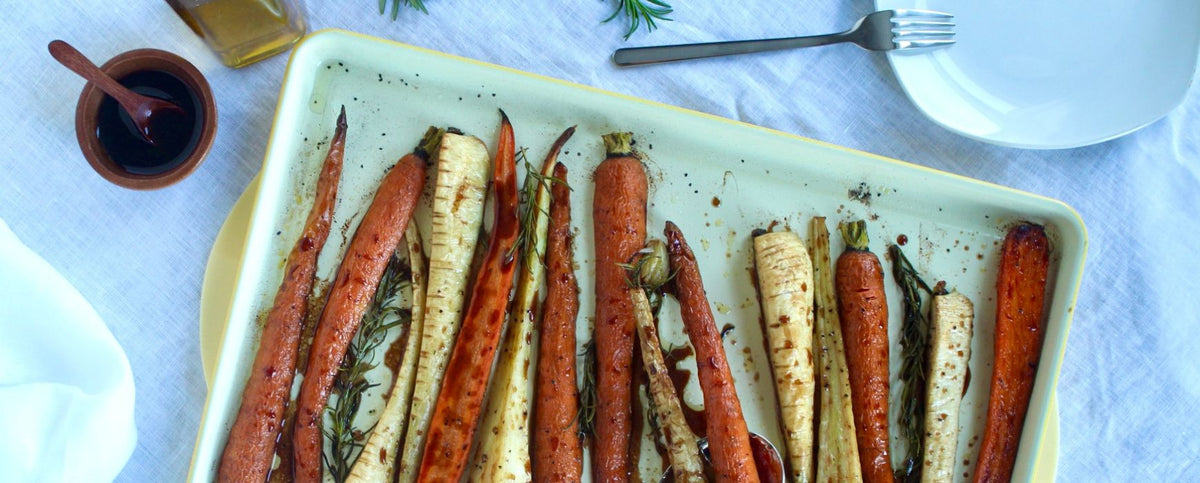 Rosemary Balsamic Carrots & Parsnips Recipe