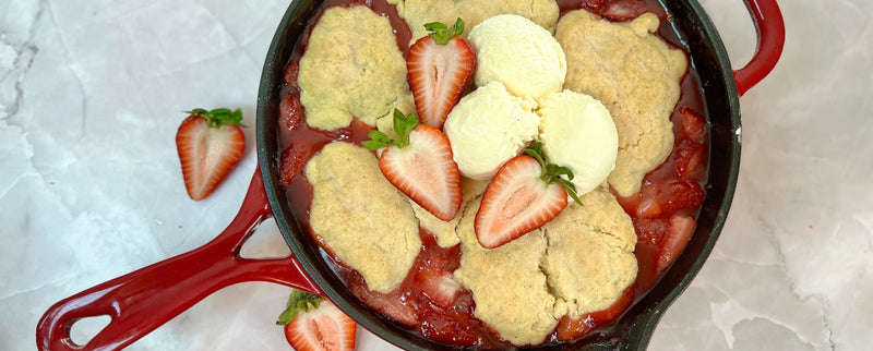 Skillet Strawberry Cobbler