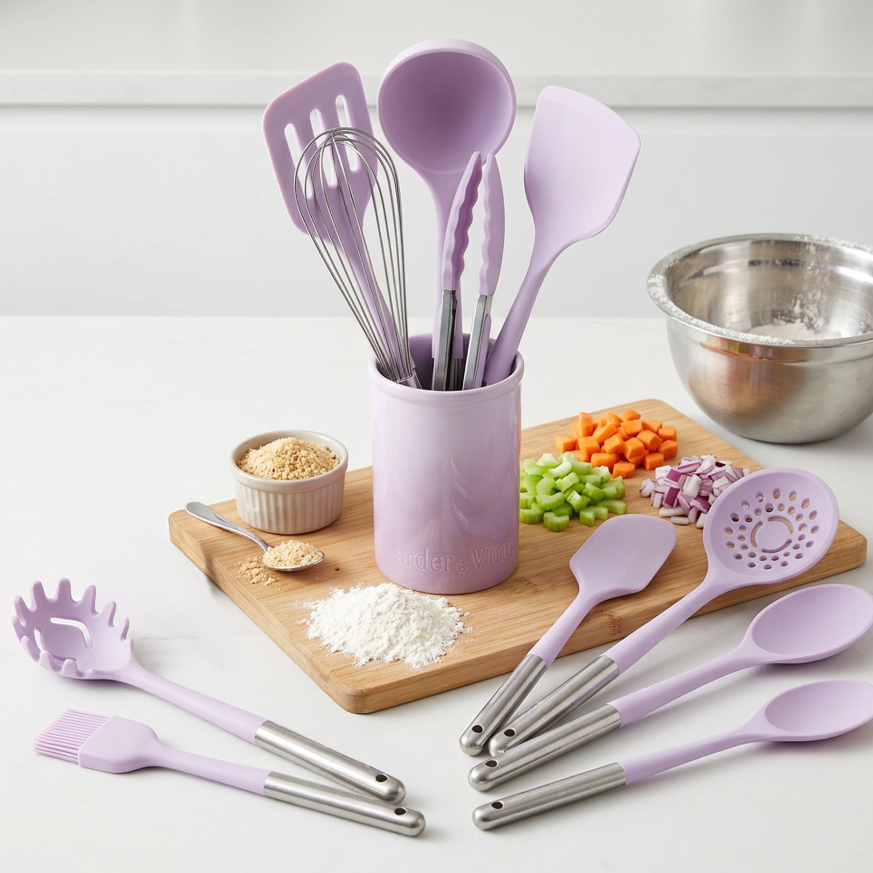 Handcrafted Stoneware Dinnerware Set, 16-Piece | Dishwasher Safe