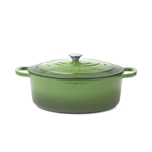 8 QT Oval Enameled Cast Iron Dutch Oven