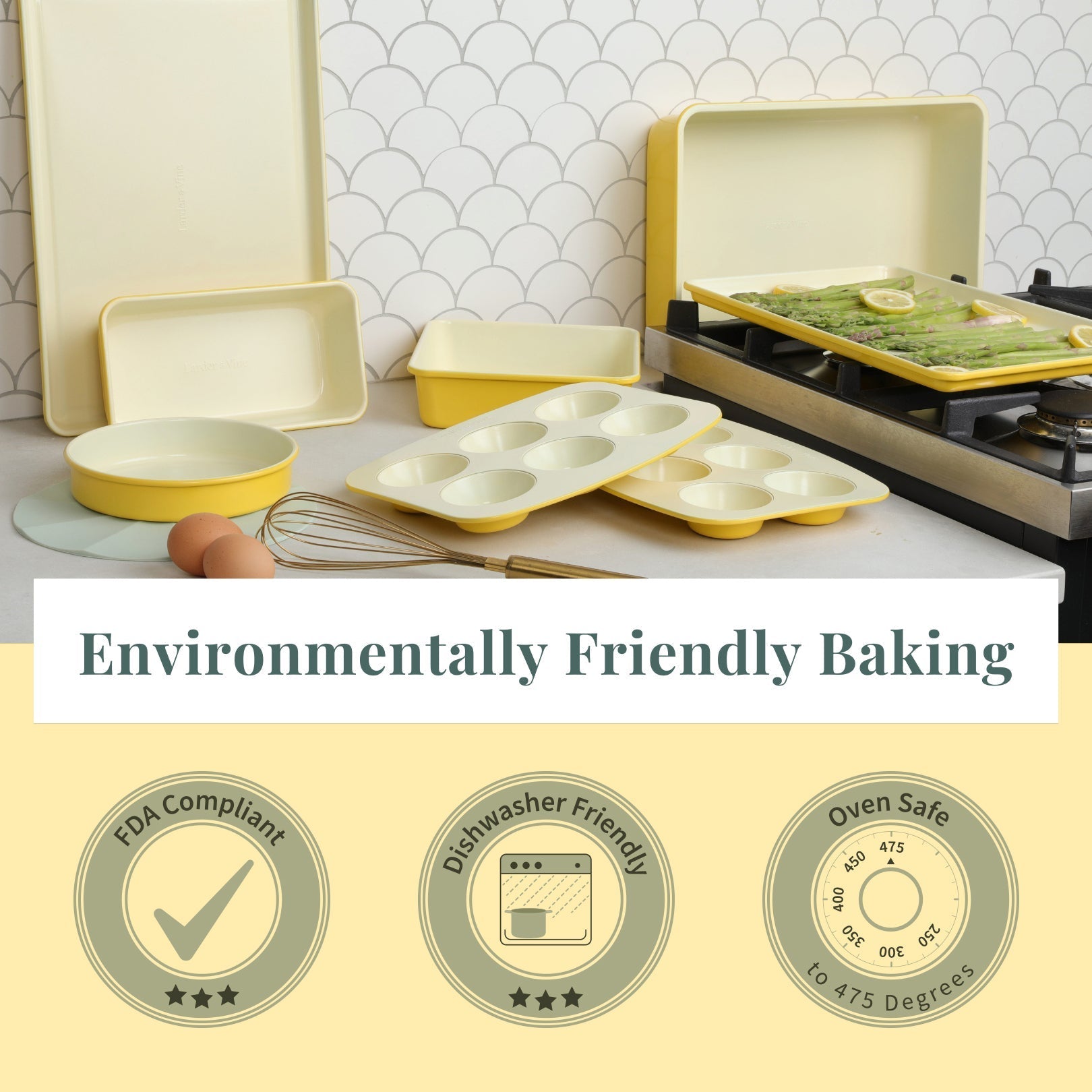 Stackable Ceramic Bakeware (8-Piece Set) – Larder and Vine