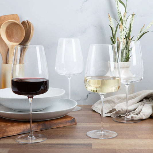 Tall Pour Crystalline Wine Glasses (4-Piece Set)