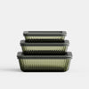 Rectangular Glass Container Set (Set of 3)