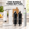 FIZZIT Sparkli White Bundle – 3 Stainless Steel Bottles + CO₂