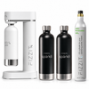 FIZZIT Sparkli White Bundle – 3 Stainless Steel Bottles + CO₂