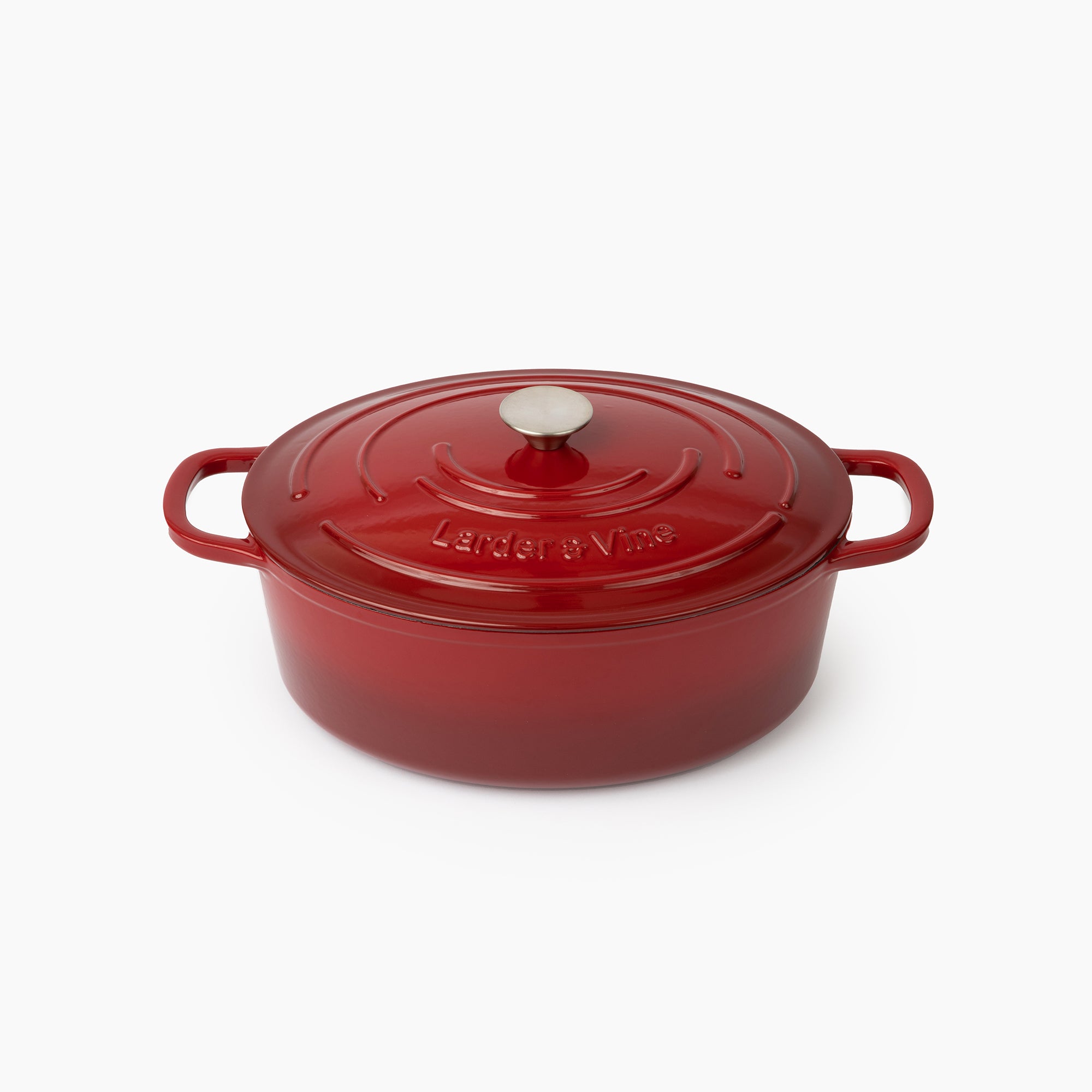 Enameled Cast Iron Oval Dutch Oven 8QT